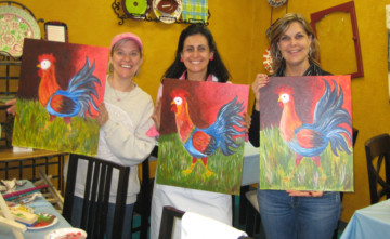 Rooster Paint Your Own Canvas Class