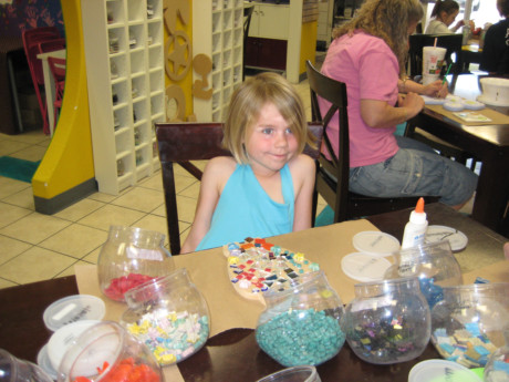 Sweet Girl doing her Mosaic!