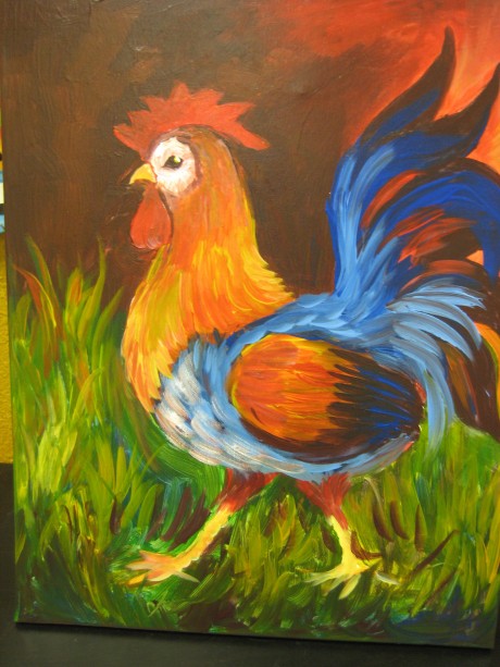 Rooster Canvas Painting